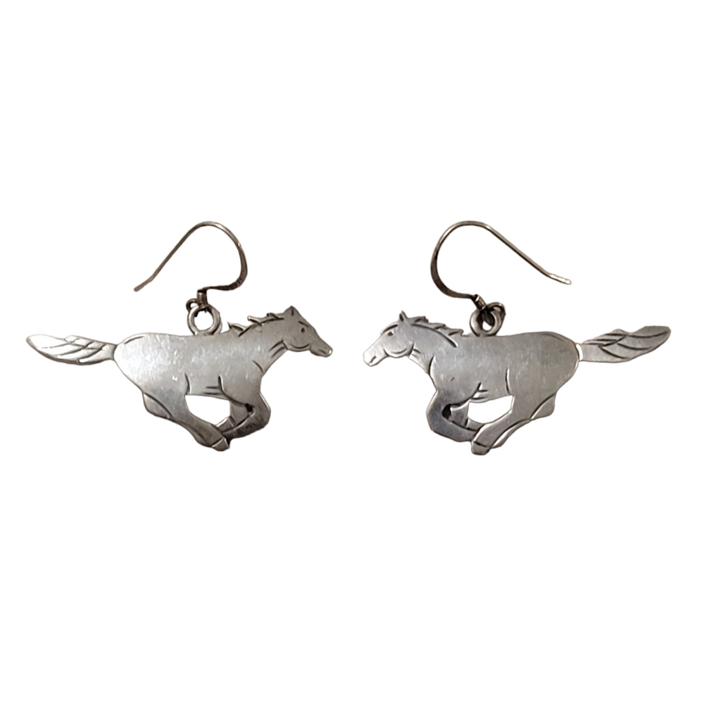 LHB sterling horse earrings